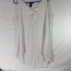 White House Black Market White Tunic Small